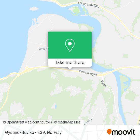 Øysand/Buvika - E39 map