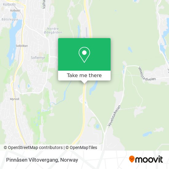 Pinnåsen Viltovergang map