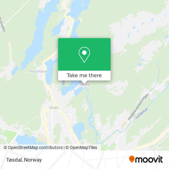 Tøsdal map