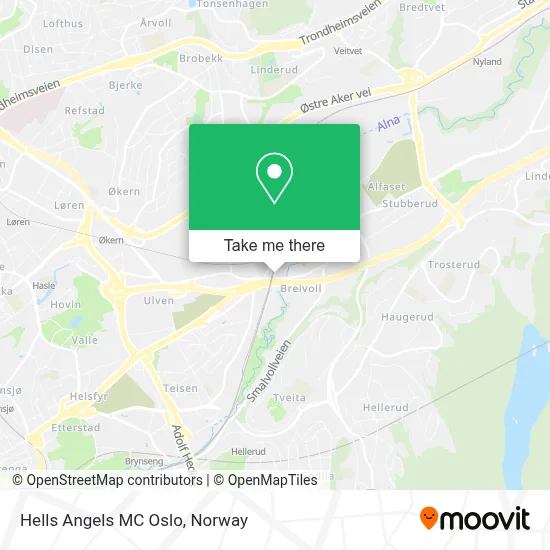 Hells Angels MC Oslo map