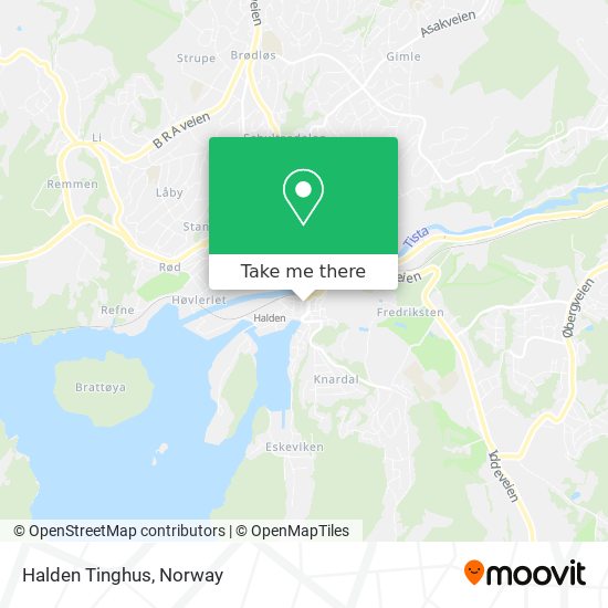 Halden Tinghus map