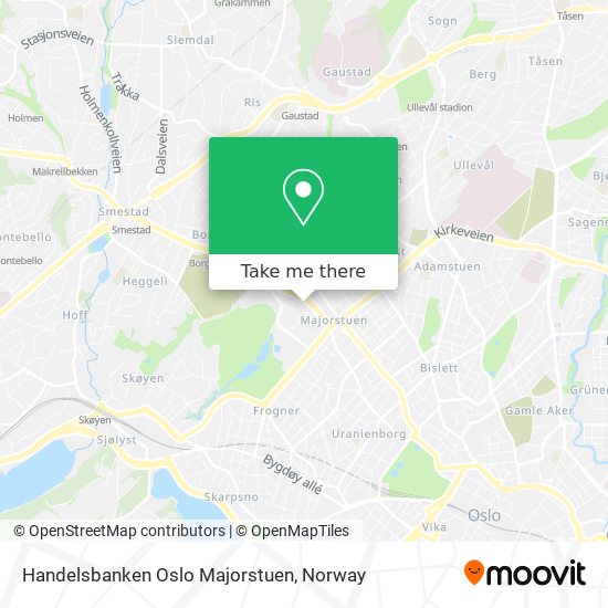 Handelsbanken Oslo Majorstuen map