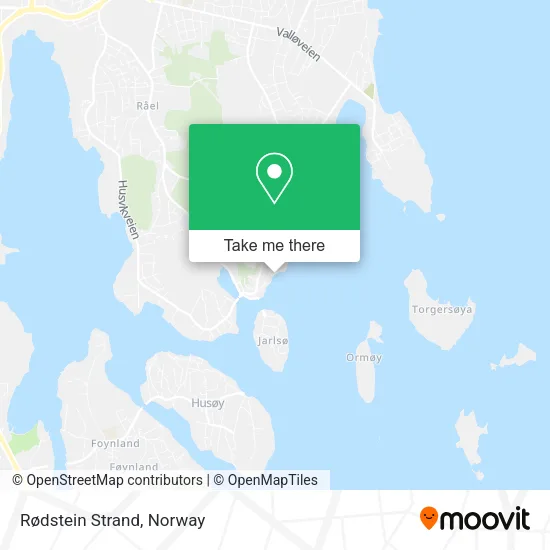 Rødstein Strand map