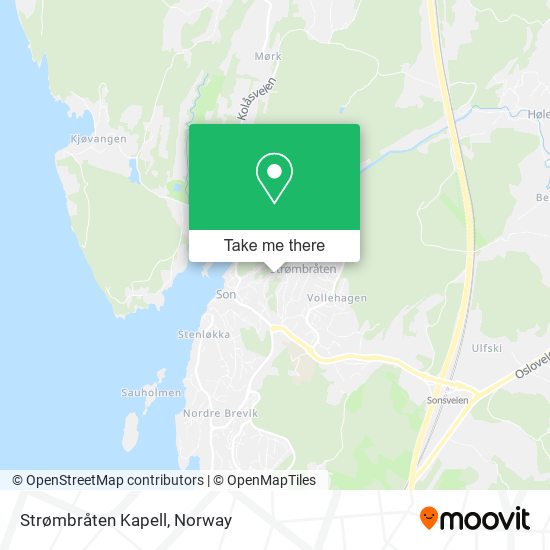 Strømbråten Kapell map