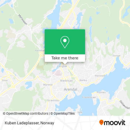 Kuben Ladeplasser map