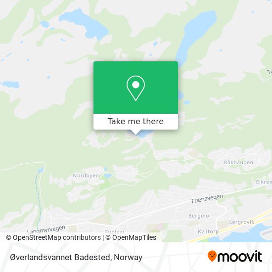 Øverlandsvannet Badested map