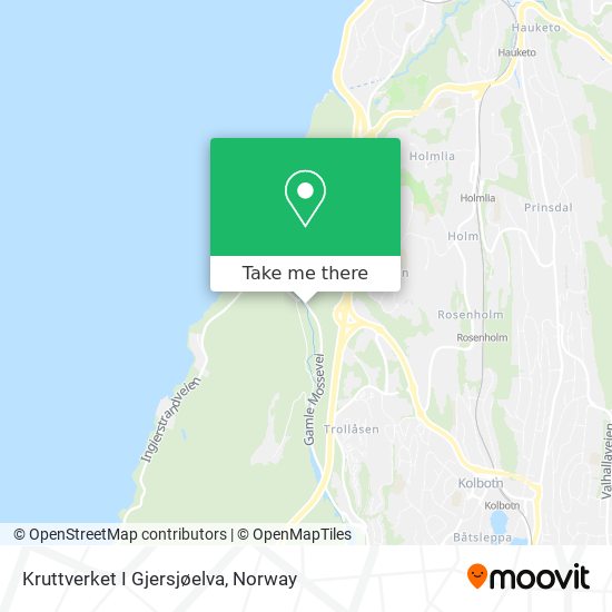 Kruttverket I Gjersjøelva map