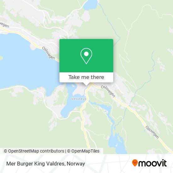Mer Burger King Valdres map