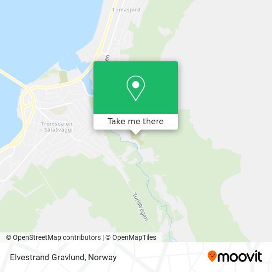 Elvestrand Gravlund map