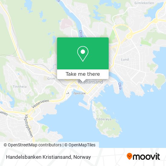 Handelsbanken Kristiansand map