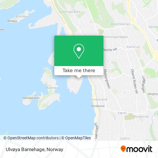 Ulvøya Barnehage map