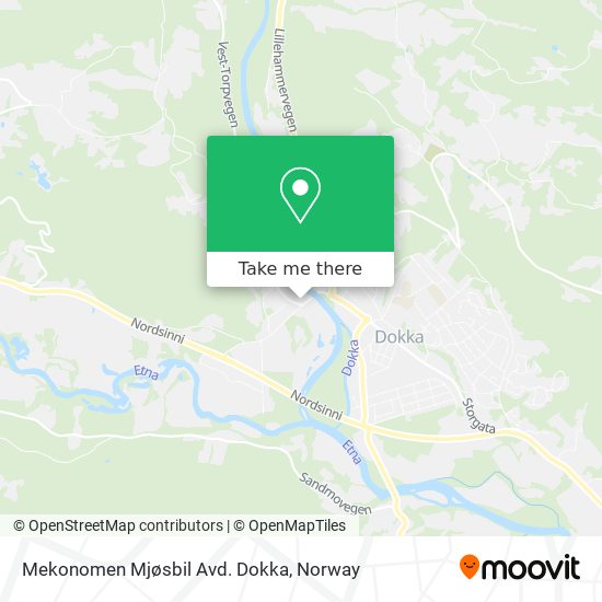 Mekonomen Mjøsbil Avd. Dokka map