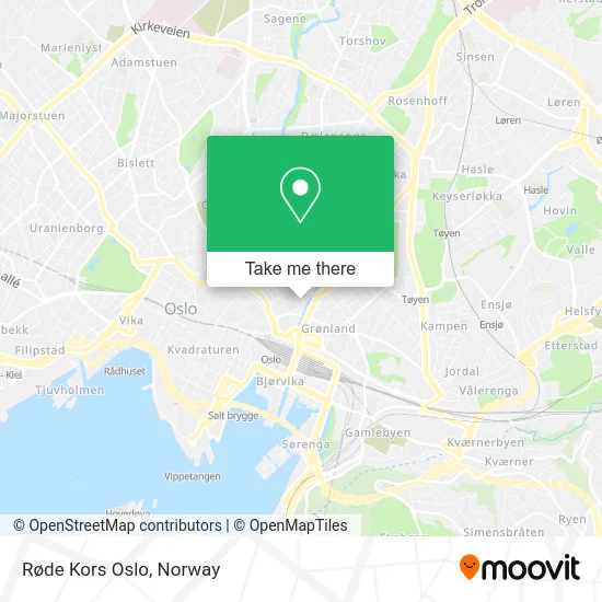 Røde Kors Oslo map