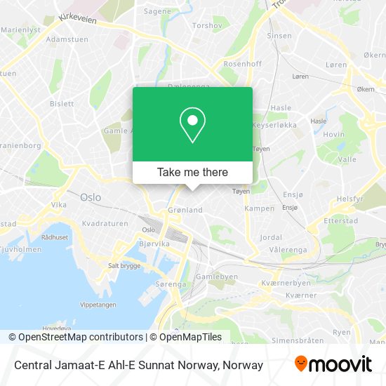 Central Jamaat-E Ahl-E Sunnat Norway map