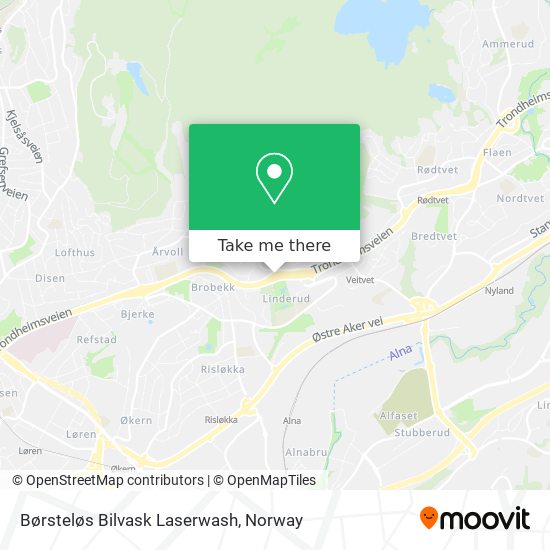 Børsteløs Bilvask Laserwash map