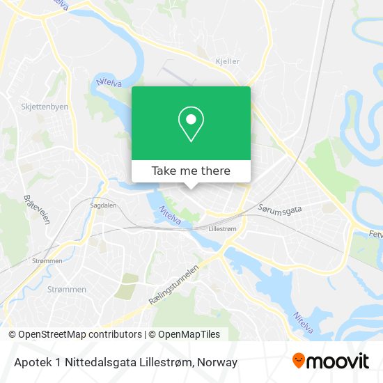 Apotek 1 Nittedalsgata Lillestrøm map