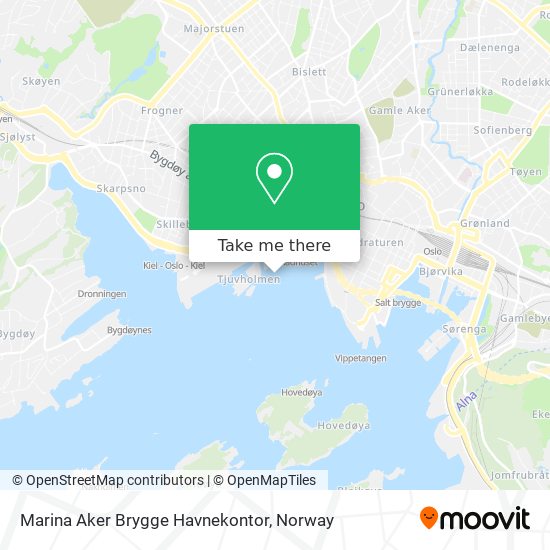 Marina Aker Brygge Havnekontor map