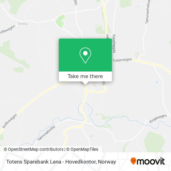 Totens Sparebank Lena - Hovedkontor map