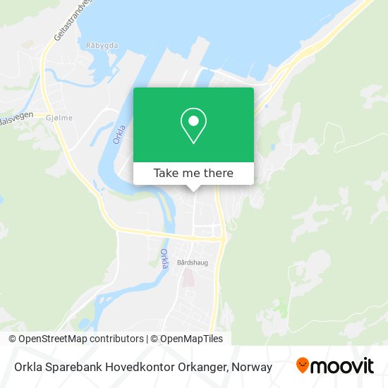 Orkla Sparebank Hovedkontor Orkanger map