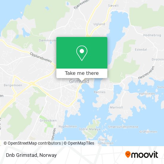 Dnb Grimstad map