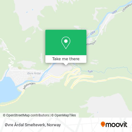 Øvre Årdal Smelteverk map