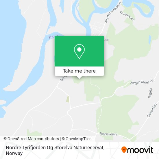 Nordre Tyrifjorden Og Storelva Naturreservat map
