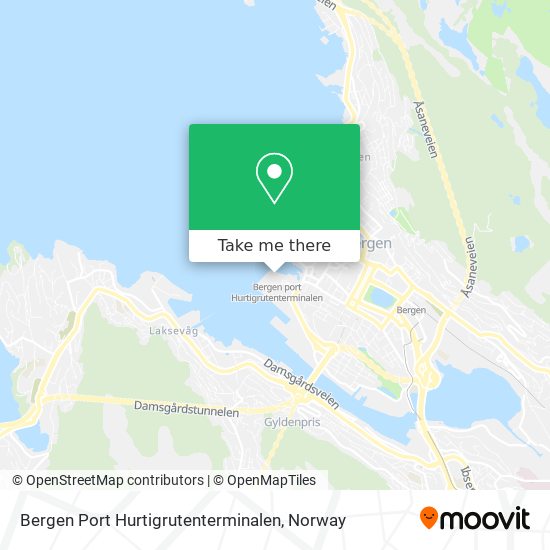 Bergen Port Hurtigrutenterminalen map