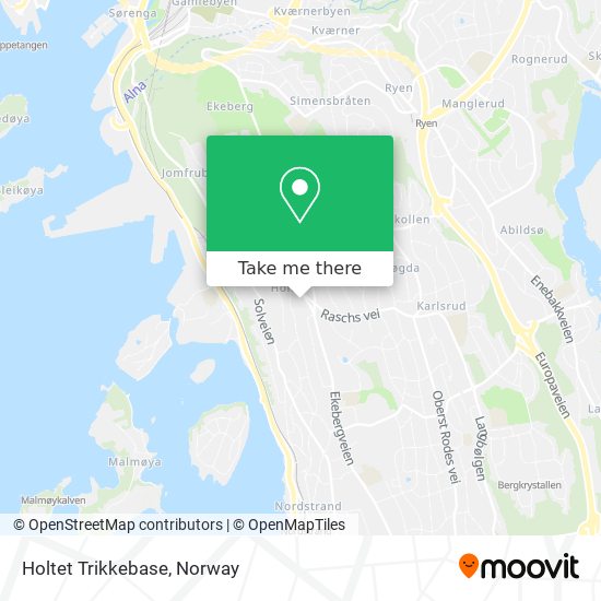 Holtet Trikkebase map