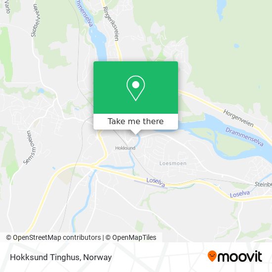 Hokksund Tinghus map