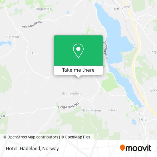Hotell Hadeland map