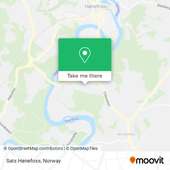 Sats Hønefoss map