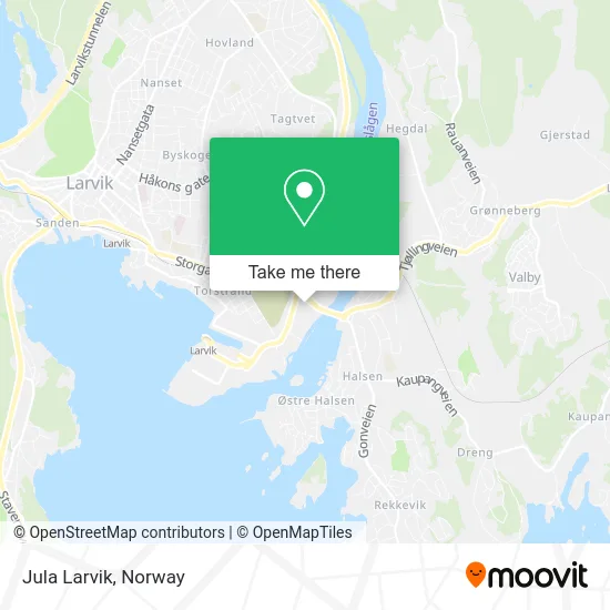 Jula Larvik map