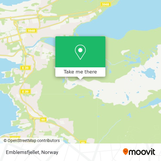 Emblemsfjellet map