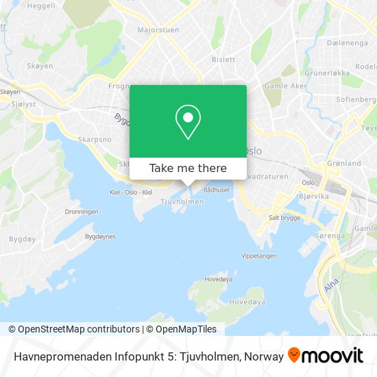 Havnepromenaden Infopunkt 5: Tjuvholmen map