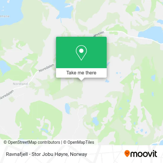 Ravnafjell - Stor Jobu Høyre map