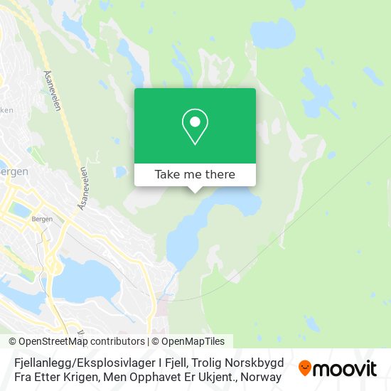 Fjellanlegg / Eksplosivlager I Fjell, Trolig Norskbygd Fra Etter Krigen, Men Opphavet Er Ukjent. map