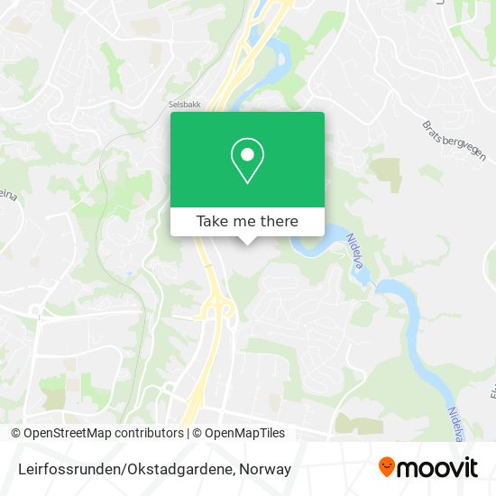 Leirfossrunden/Okstadgardene map