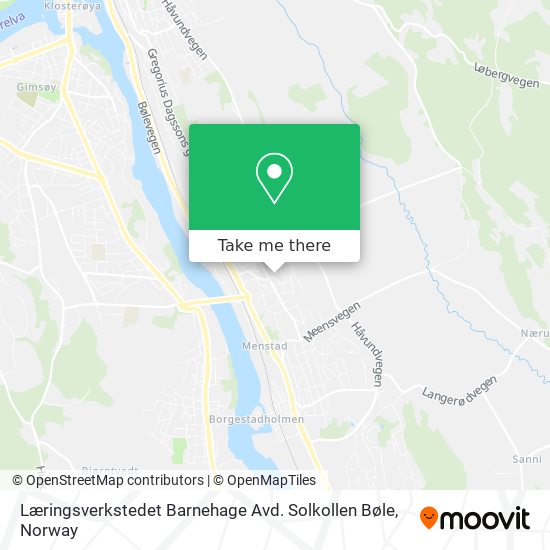 Læringsverkstedet Barnehage Avd. Solkollen Bøle map