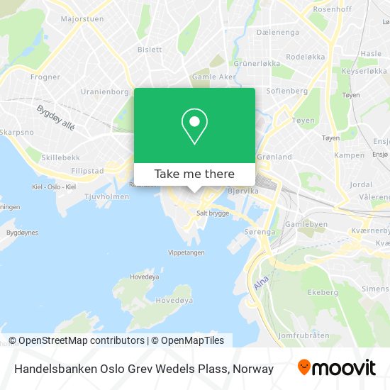 Handelsbanken Oslo Grev Wedels Plass map