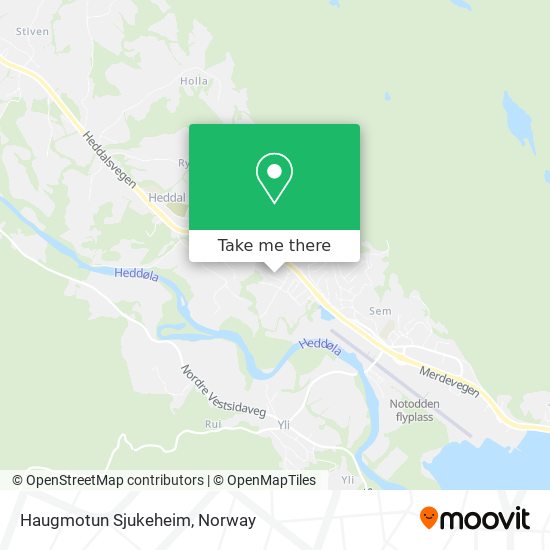 Haugmotun Sjukeheim map