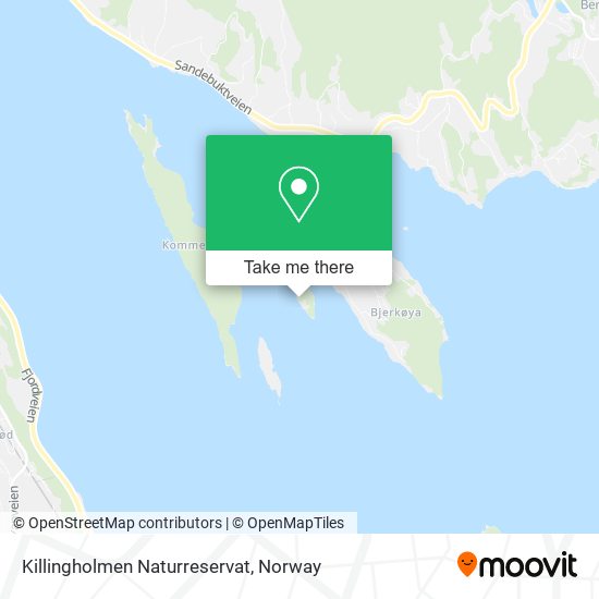 Killingholmen Naturreservat map