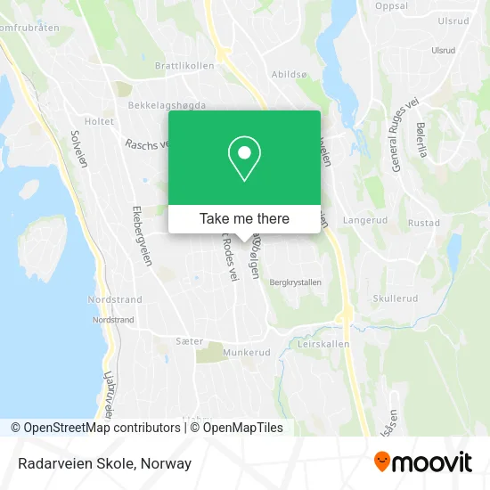 Radarveien Skole map
