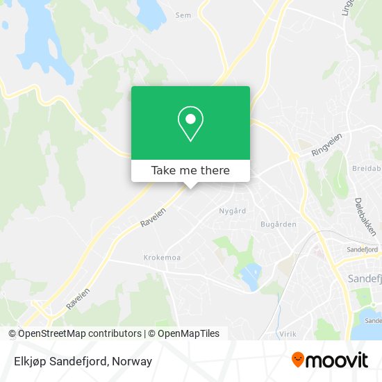 Elkjøp Sandefjord map