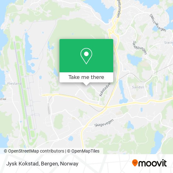 Jysk Kokstad, Bergen map