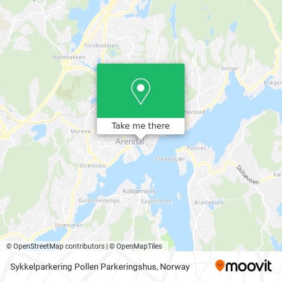 Sykkelparkering Pollen Parkeringshus map