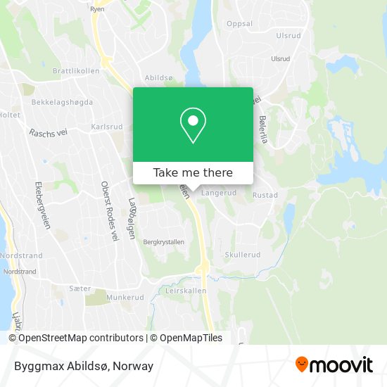 Byggmax Abildsø map