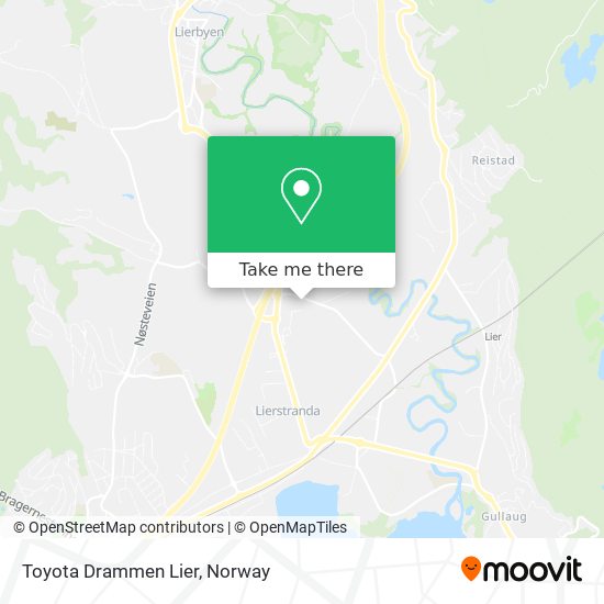 Toyota Drammen Lier map