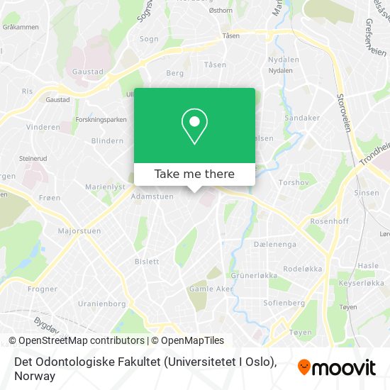 Det Odontologiske Fakultet (Universitetet I Oslo) map