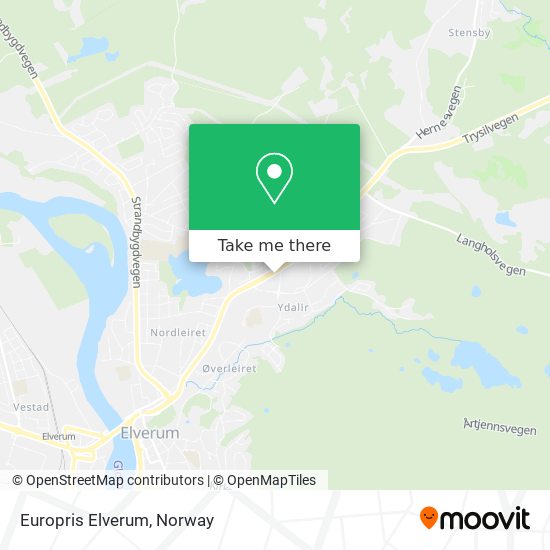 Europris Elverum map