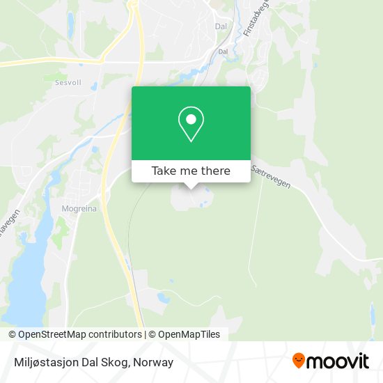 Miljøstasjon Dal Skog map